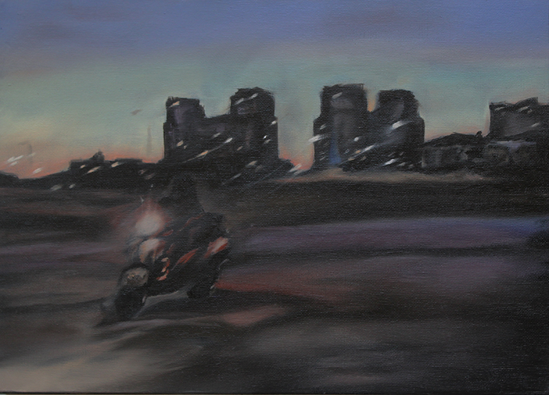 Speed Series_13 <br>Oil on Canvas <br>(25x35 cm)  2016